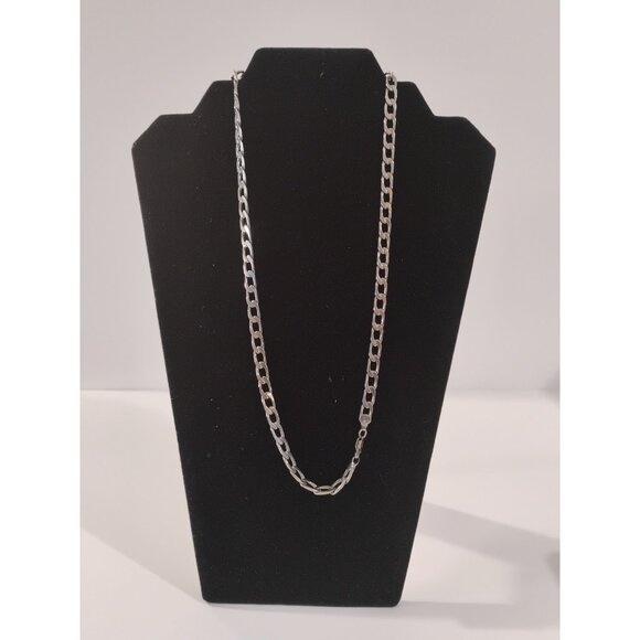 Sterling Silver 925 Flat Chain Necklace 24” ( 1.6mm) -3.33 gr - Picture 6 of 16